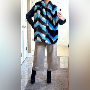Vibrant Multicolor Faux Fur Scarf